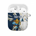 Personalized Gold Coast Titans AirPods Case Dynamic Lightning Mascot Rugby Australia