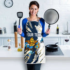 Personalized Gold Coast Titans Apron Dynamic Lightning Mascot Rugby Australia