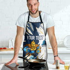 Personalized Gold Coast Titans Apron Dynamic Lightning Mascot Rugby Australia