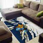Personalized Gold Coast Titans Area Rug Dynamic Lightning Mascot Rugby Australia