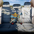 Personalized Gold Coast Titans Back Car Seat Cover Dynamic Lightning Mascot Rugby Australia