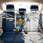 Personalized Gold Coast Titans Back Car Seat Cover Dynamic Lightning Mascot Rugby Australia