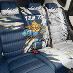 Personalized Gold Coast Titans Back Car Seat Cover Dynamic Lightning Mascot Rugby Australia