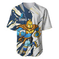 Personalized Gold Coast Titans Baseball Jersey Dynamic Lightning Mascot Rugby Australia