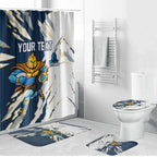 Personalized Gold Coast Titans Bathroom Set Dynamic Lightning Mascot Rugby Australia