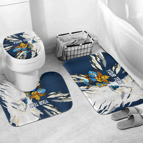 Personalized Gold Coast Titans Bathroom Set Dynamic Lightning Mascot Rugby Australia