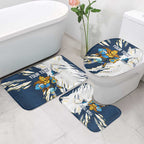 Personalized Gold Coast Titans Bathroom Set Dynamic Lightning Mascot Rugby Australia