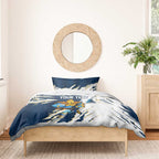 Personalized Gold Coast Titans Bedding Set Dynamic Lightning Mascot Rugby Australia