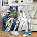Personalized Gold Coast Titans Blanket Dynamic Lightning Mascot Rugby Australia