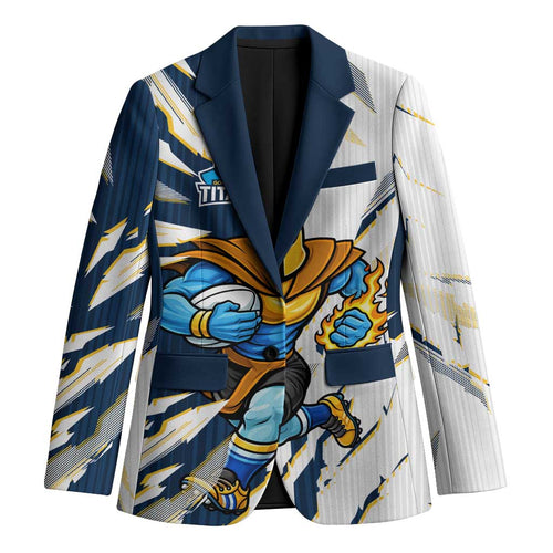 Personalized Gold Coast Titans Blazer Dynamic Lightning Mascot Rugby Australia