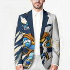 Personalized Gold Coast Titans Blazer Dynamic Lightning Mascot Rugby Australia