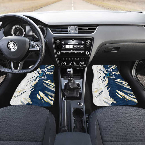 Personalized Gold Coast Titans Car Mats Dynamic Lightning Mascot Rugby Australia