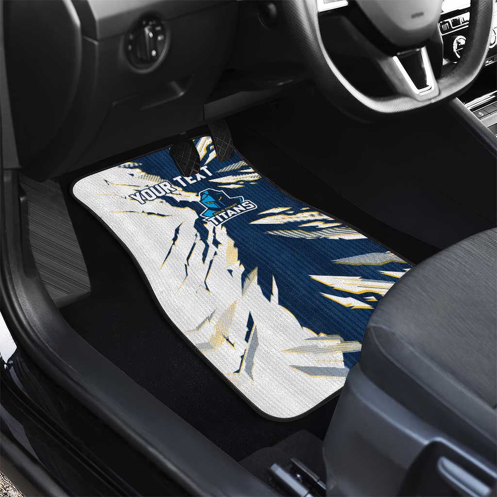 Personalized Gold Coast Titans Car Mats Dynamic Lightning Mascot Rugby Australia