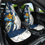 Personalized Gold Coast Titans Car Seat Cover Dynamic Lightning Mascot Rugby Australia