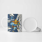 Personalized Gold Coast Titans Ceramic Mug Dynamic Lightning Mascot Rugby Australia