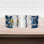 Personalized Gold Coast Titans Ceramic Mug Dynamic Lightning Mascot Rugby Australia