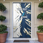 Personalized Gold Coast Titans Door Cover Dynamic Lightning Mascot Rugby Australia