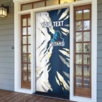 Personalized Gold Coast Titans Door Cover Dynamic Lightning Mascot Rugby Australia