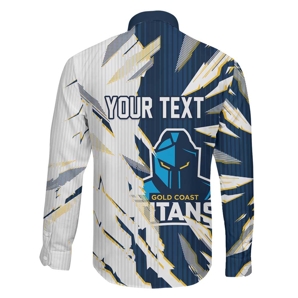 Personalized Gold Coast Titans Family Matching Mermaid Dress and Hawaiian Shirt Dynamic Lightning Mascot Rugby Australia