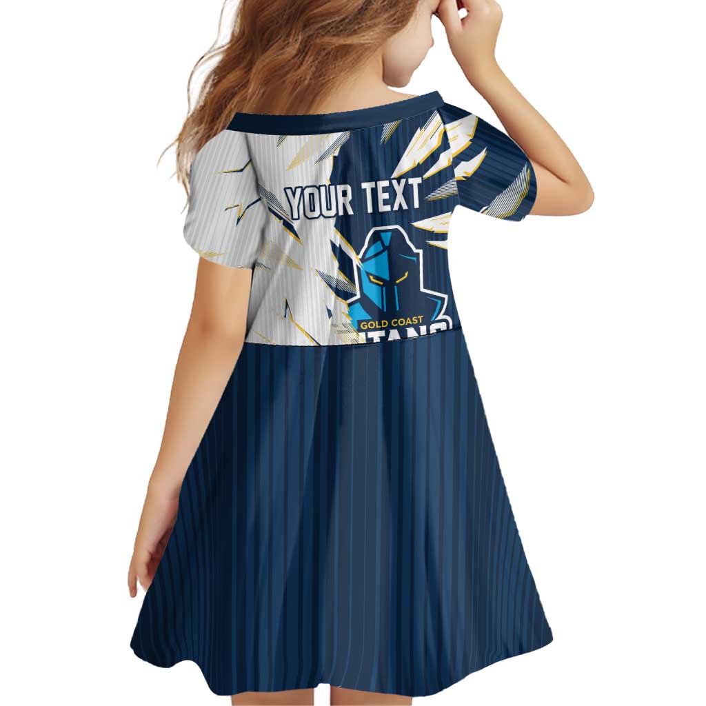 Personalized Gold Coast Titans Family Matching Off Shoulder Maxi Dress and Hawaiian Shirt Dynamic Lightning Mascot Rugby Australia