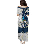 Personalized Gold Coast Titans Family Matching Puletasi and Hawaiian Shirt Dynamic Lightning Mascot Rugby Australia