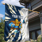 Personalized Gold Coast Titans Garden Flag Dynamic Lightning Mascot Rugby Australia