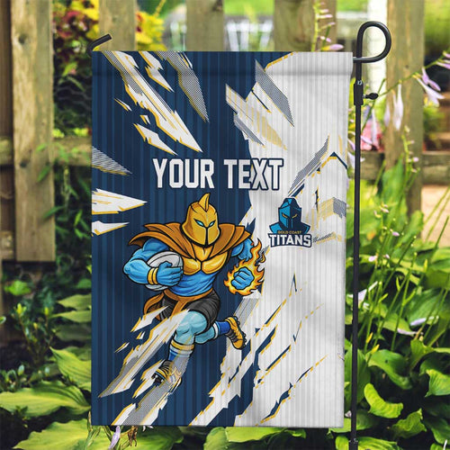 Personalized Gold Coast Titans Garden Flag Dynamic Lightning Mascot Rugby Australia