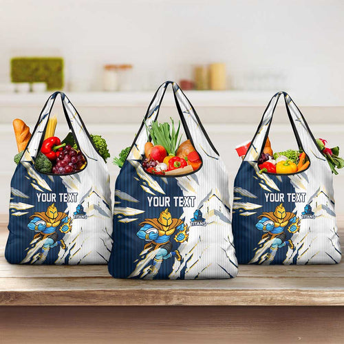 Personalized Gold Coast Titans Grocery Bag Dynamic Lightning Mascot Rugby Australia