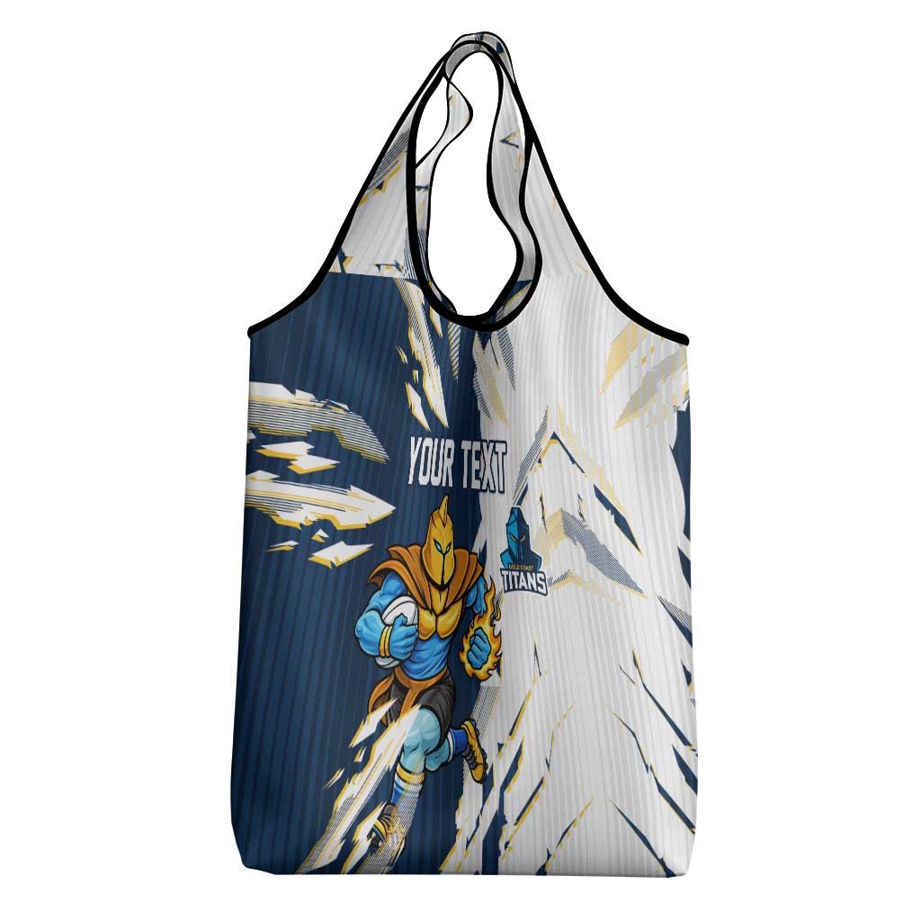 Personalized Gold Coast Titans Grocery Bag Dynamic Lightning Mascot Rugby Australia