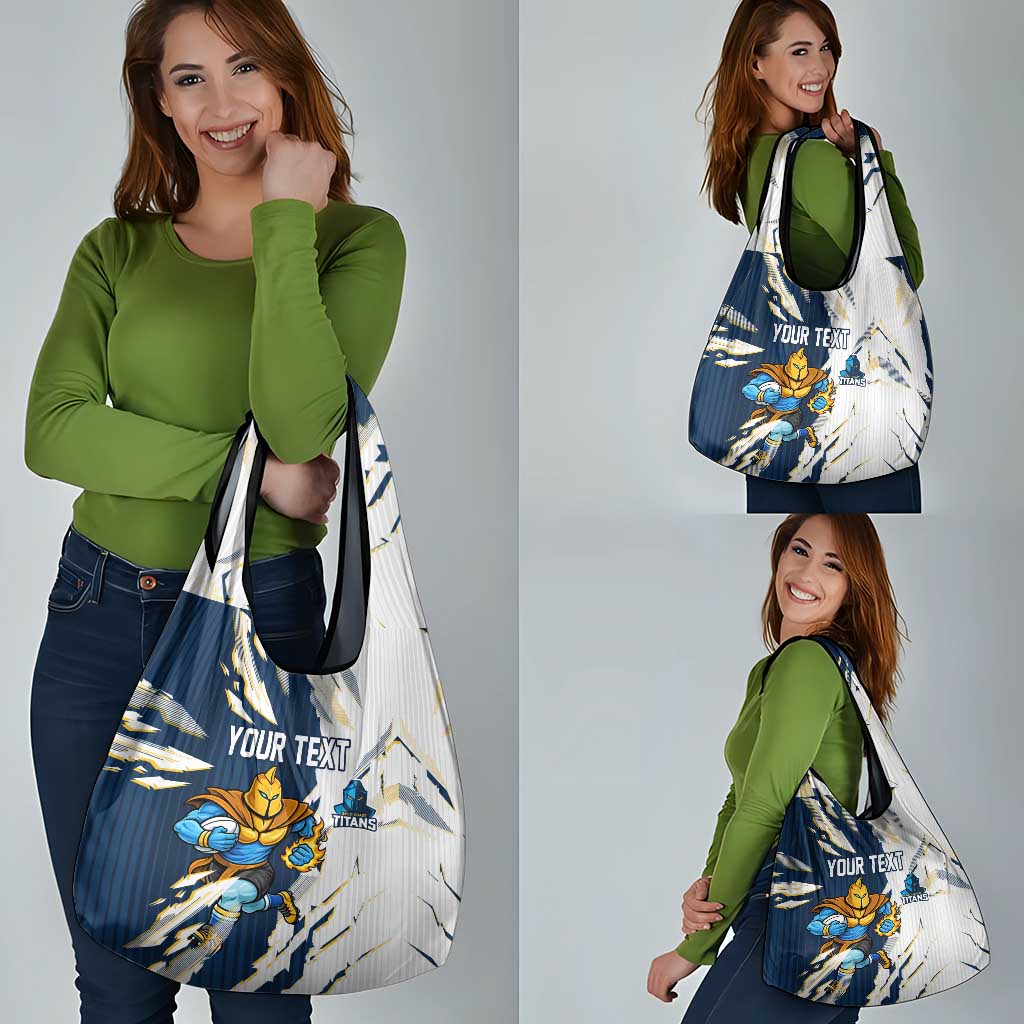 Personalized Gold Coast Titans Grocery Bag Dynamic Lightning Mascot Rugby Australia