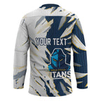 Personalized Gold Coast Titans Hockey Jersey Dynamic Lightning Mascot Rugby Australia
