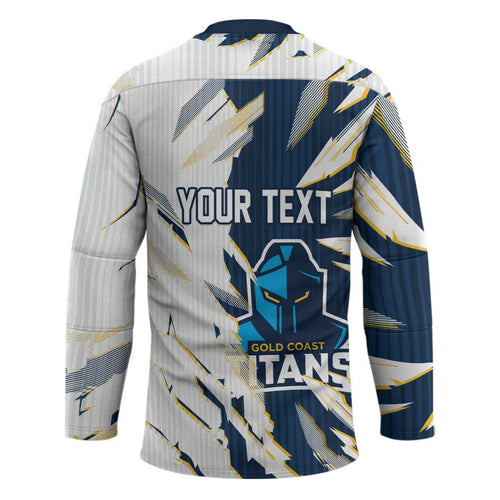 Personalized Gold Coast Titans Hockey Jersey Dynamic Lightning Mascot Rugby Australia