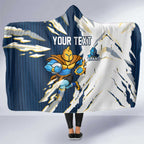 Personalized Gold Coast Titans Hooded Blanket Dynamic Lightning Mascot Rugby Australia