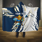 Personalized Gold Coast Titans Hooded Blanket Dynamic Lightning Mascot Rugby Australia