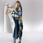 Personalized Gold Coast Titans Hooded Blanket Dynamic Lightning Mascot Rugby Australia