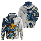 Personalized Gold Coast Titans Hoodie Dynamic Lightning Mascot Rugby Australia