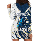 Personalized Gold Coast Titans Hoodie Dress Dynamic Lightning Mascot Rugby Australia