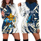Personalized Gold Coast Titans Hoodie Dress Dynamic Lightning Mascot Rugby Australia