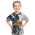 Personalized Gold Coast Titans Kid T Shirt Dynamic Lightning Mascot Rugby Australia