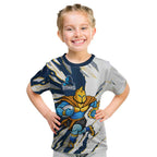 Personalized Gold Coast Titans Kid T Shirt Dynamic Lightning Mascot Rugby Australia
