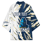 Personalized Gold Coast Titans Kimono Dynamic Lightning Mascot Rugby Australia