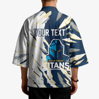 Personalized Gold Coast Titans Kimono Dynamic Lightning Mascot Rugby Australia