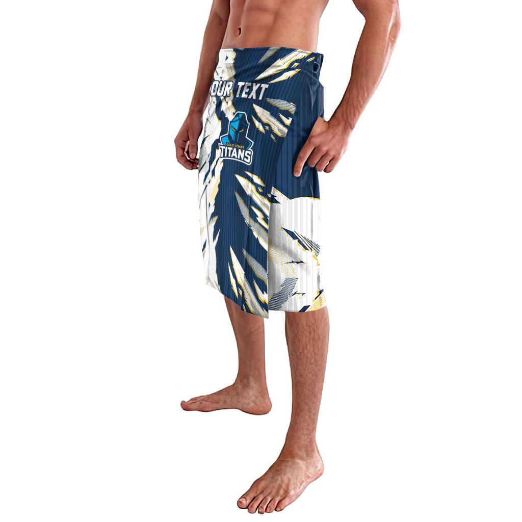 Personalized Gold Coast Titans Lavalava Dynamic Lightning Mascot Rugby Australia