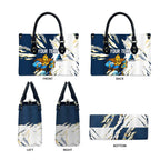 Personalized Gold Coast Titans Leather Bag Dynamic Lightning Mascot Rugby Australia