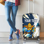 Personalized Gold Coast Titans Luggage Cover Dynamic Lightning Mascot Rugby Australia