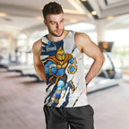 Personalized Gold Coast Titans Men Tank Top Dynamic Lightning Mascot Rugby Australia