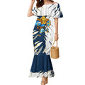 Personalized Gold Coast Titans Mermaid Dress Dynamic Lightning Mascot Rugby Australia
