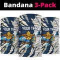 Personalized Gold Coast Titans Neck Gaiter Dynamic Lightning Mascot Rugby Australia