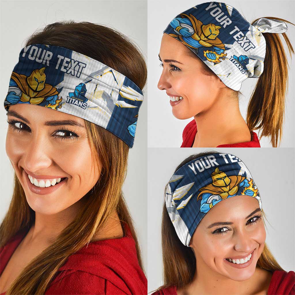 Personalized Gold Coast Titans Neck Gaiter Dynamic Lightning Mascot Rugby Australia
