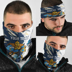 Personalized Gold Coast Titans Neck Gaiter Dynamic Lightning Mascot Rugby Australia